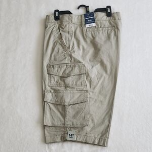 🩳 George Men’s Tan Cargo Messenger Shorts – Size 42, NWT, 14” Inseam